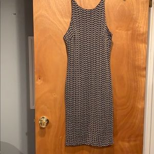 Aqua black and gold cheveron dress